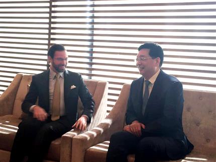 H.R.H Crown Prince Guillaume, H.R.H Crown Princess Stéphanie, and Etienne Schneider, Deputy Prime Minister and Minister for Economy visited China